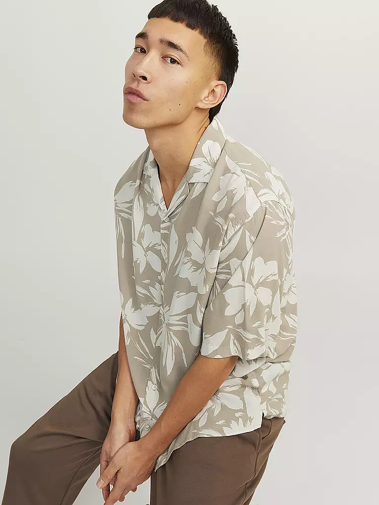 JACK & JONES Hemd Regular Fit JJEJEFF beige