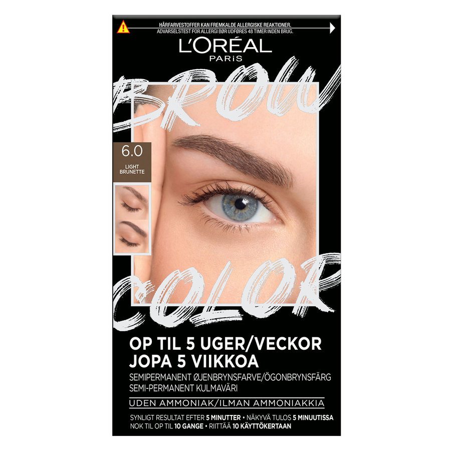 L'Oréal Paris Brow Color Kit Semi-Permanent Eyebrow Color 6.0 Light Brunette 30ml