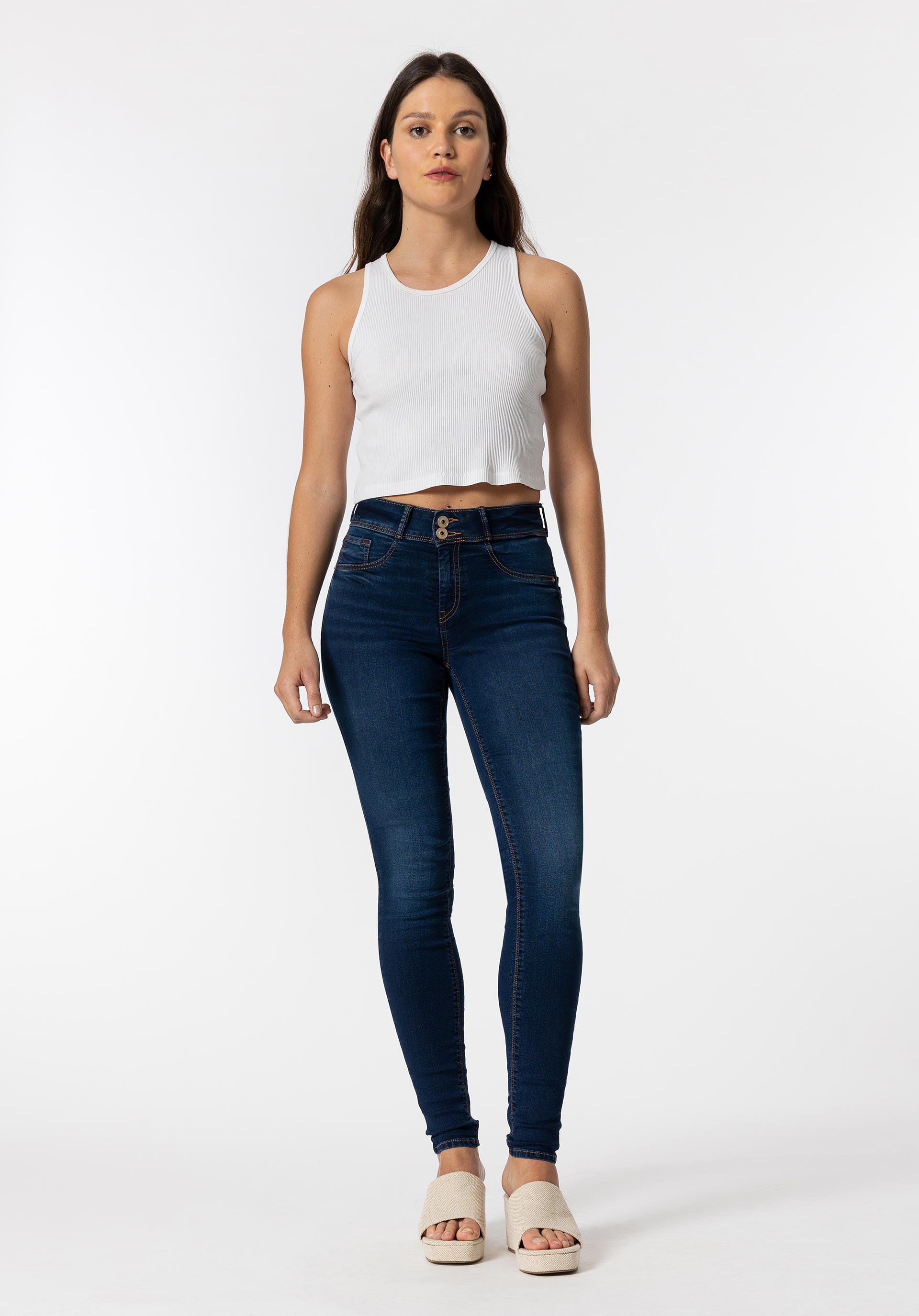 Jeans One Size Skinny Classic Cintura Alta