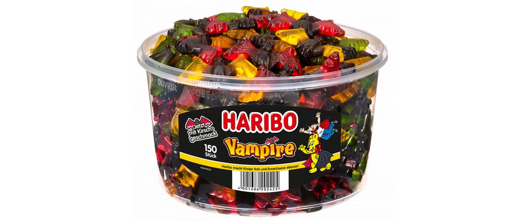 Gummibonbons Vampire 150 StückSaftige Vampire aus Lakritz und Fruchtgummi