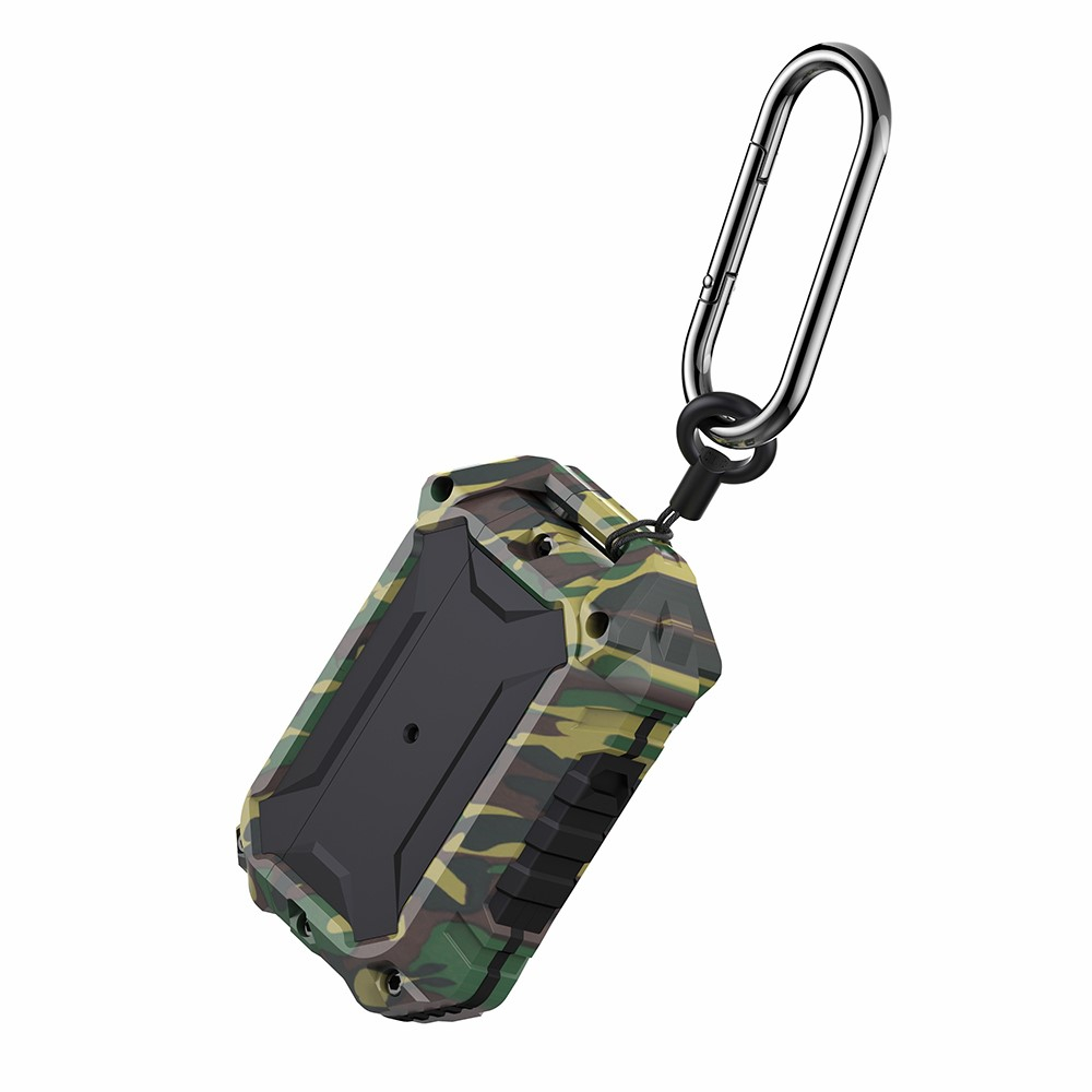 AirPods Pro Hybrid Hardcase Schutzhülle mit Karabinerhaken - Camouflage