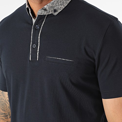Polo Manches Courtes Bleu Marine