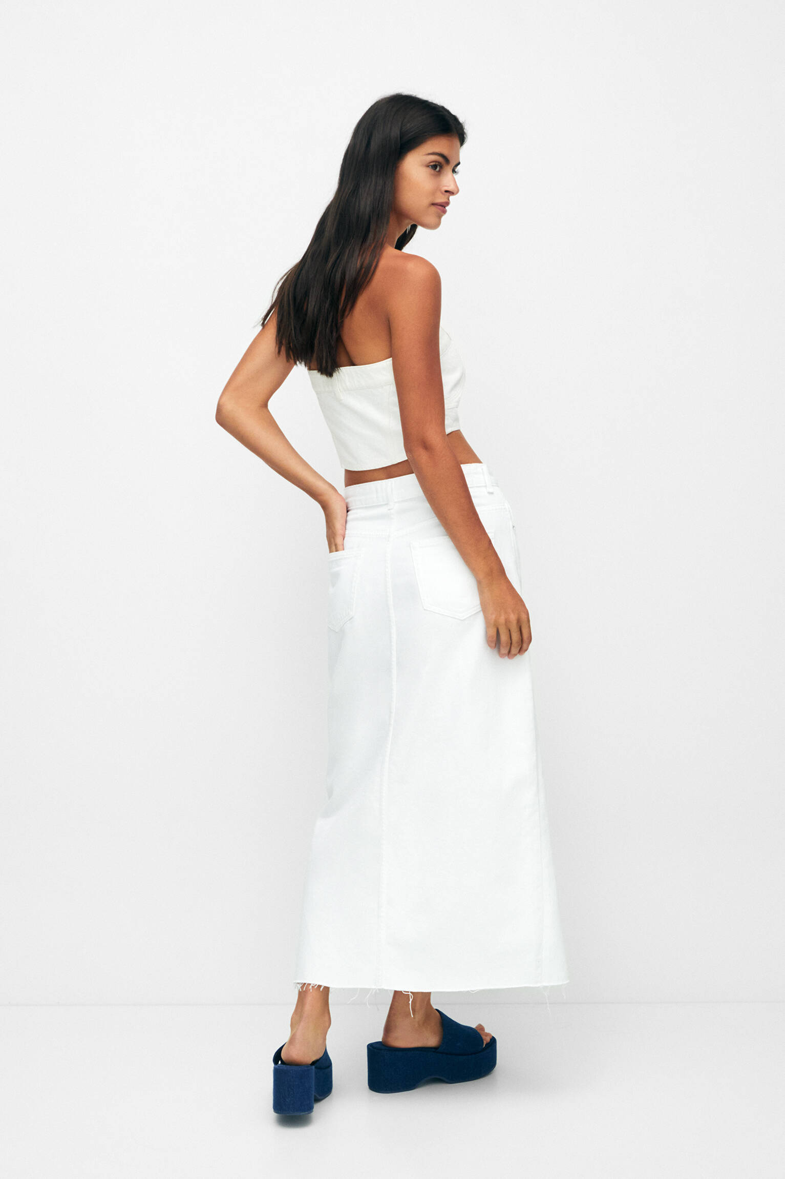 SAIA LONGA JEANS - BRANCA