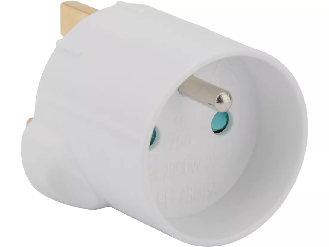 Adaptateur France - Royaume Uni Blanc - Zenitech