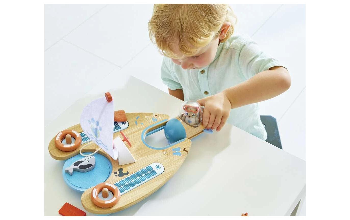 Eco Katamaran RescueSchiff-Spielset mit Meerestieren