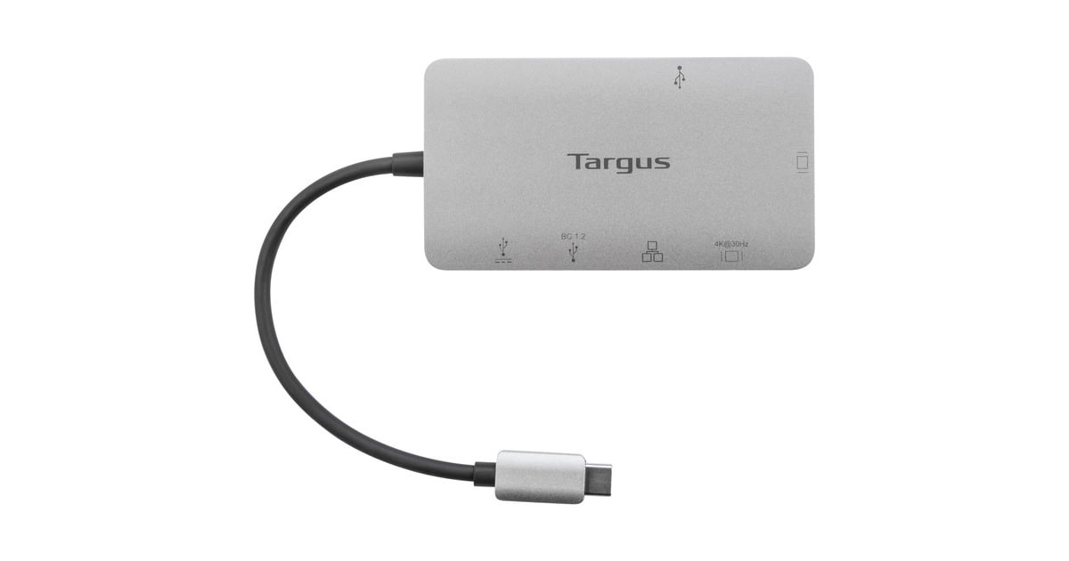 TargusUSB-C DP Alt Mode Single Video 4K HDMI/VGA Docking Station  (Grijs, + 100W Power Delivery)