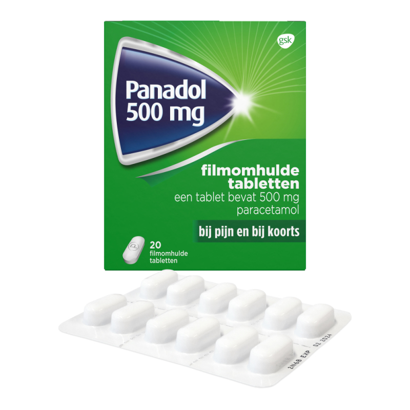 Panadol 500 mg Filmomhulde Tabletten 20 Tabletten