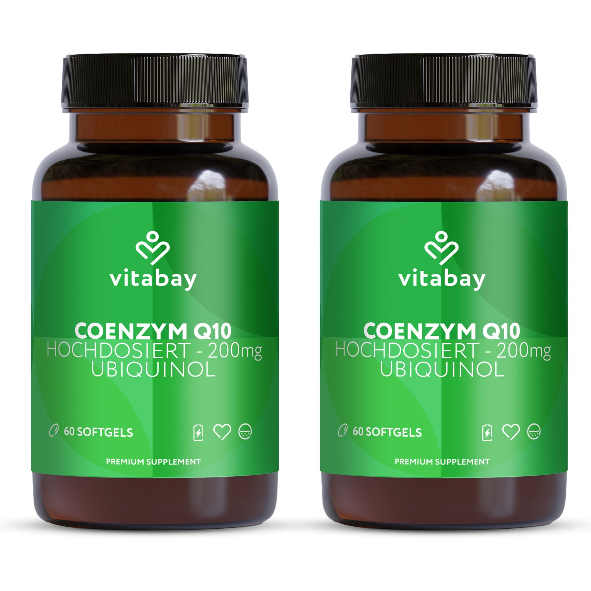 Vitabay Coenzym Q10 Ubiquinol 200 mg Bioaktiv - Hochdosiert