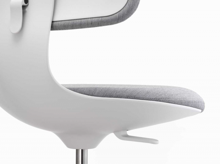Vitra Rookie bureaustoel low yellow/pastel green, grijs onderstel