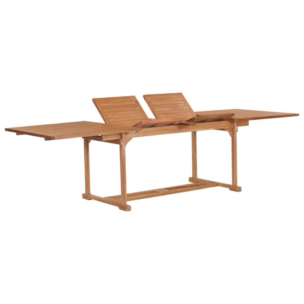 Salon de jardin meuble d'extérieur ensemble de mobilier 9 pièces bois de teck massif