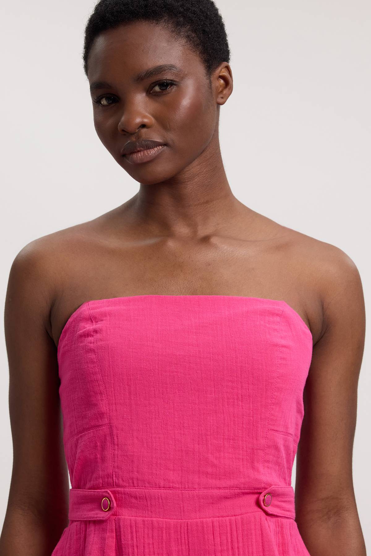 KarenMillen Robe Midi À Basque Et Bustier En Double Étoffe
