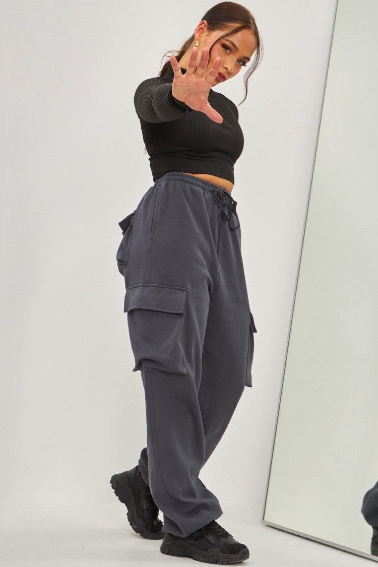 Pantalon de jogging cargo gris foncé