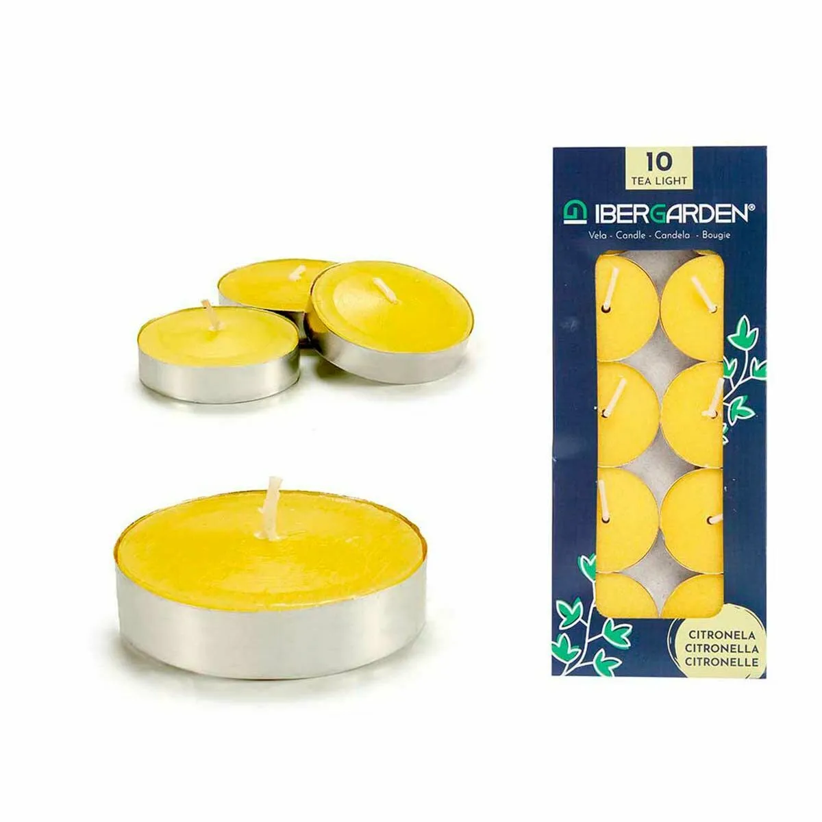 Ibergarden Bougies Citronnelle Jaune - Lot de 24