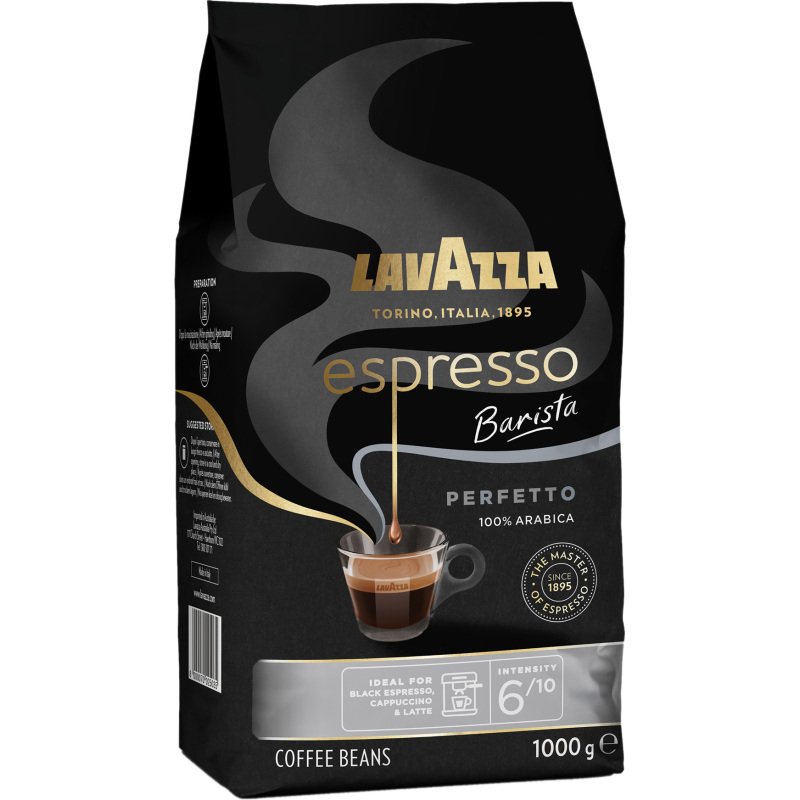 Café en grains Lavazza Espresso Barista Perfetto 100 % Arabica - paquet de 1 kg