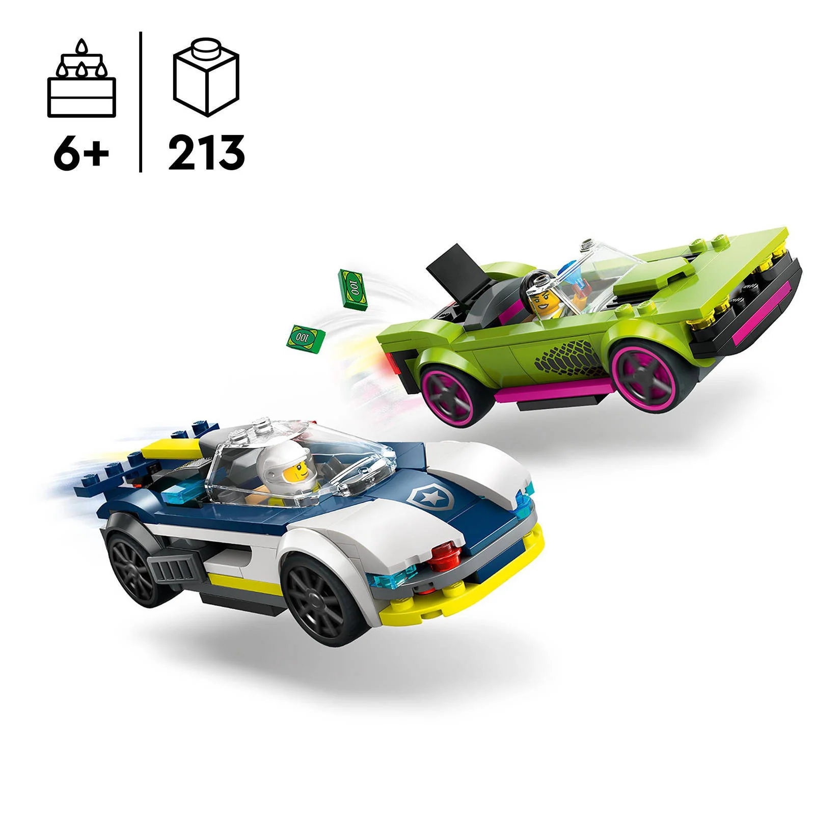 LEGO Politiewagen en snelle autoachtervolging Politie Auto Speelgoed Set 60415