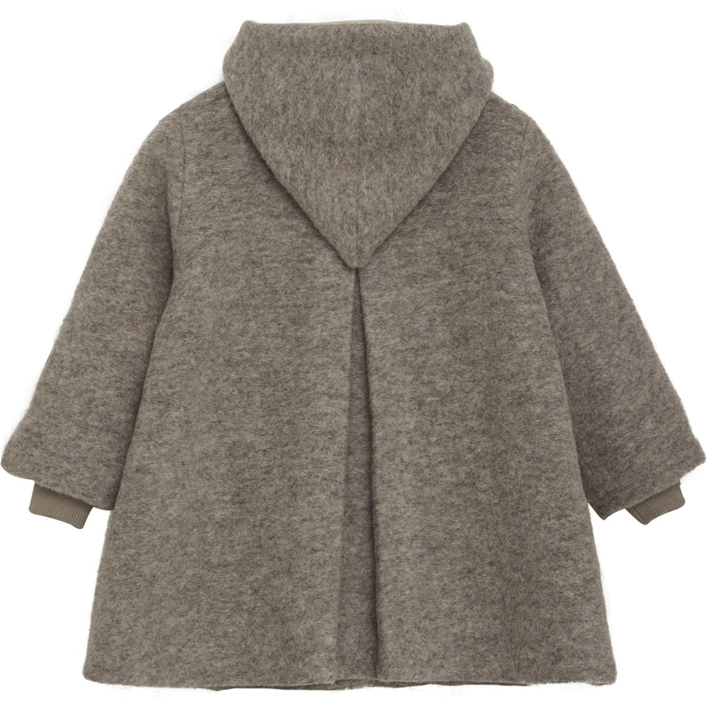 Køb Huttelihut Camel Melange Frakke Hætte Uld W. Lining