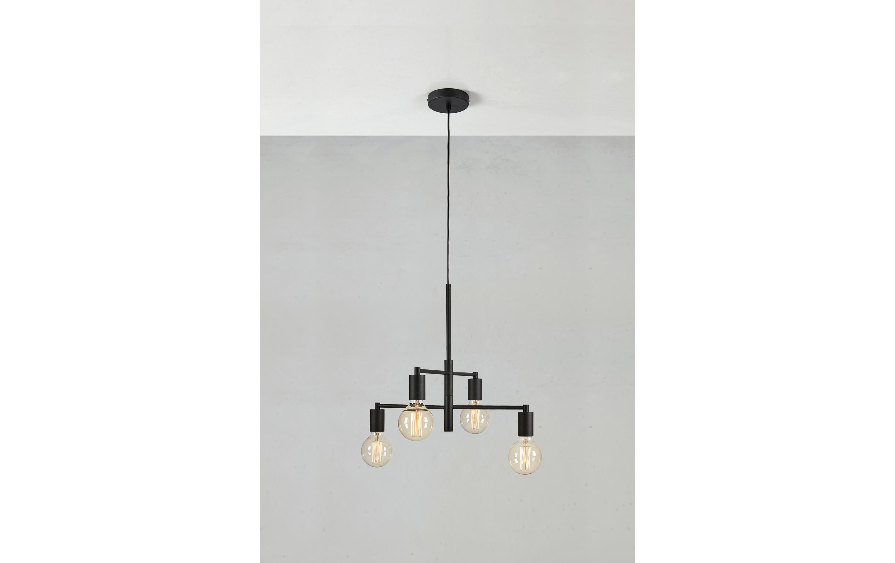 Pendelleuchte Cielo 4L, 4 x E27, Sandy Black<br>Hängelampe