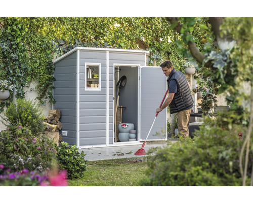 Tuinhuis, gereedschapsschuur KETER Manor Pent 6x4 incl. vloer 183,5 x 111 cm grijs