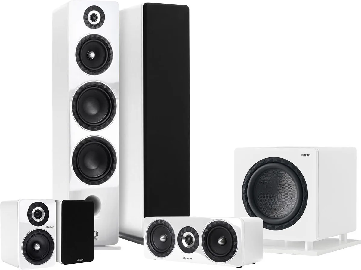 Elipson Prestige Facet HCM 24F6 5.1 Blanc Packs enceintes grand spectacle
