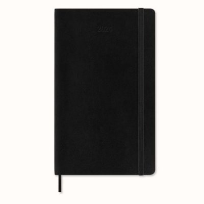 Black Large Wkly Soft 12M Diary 2024 (Diary)