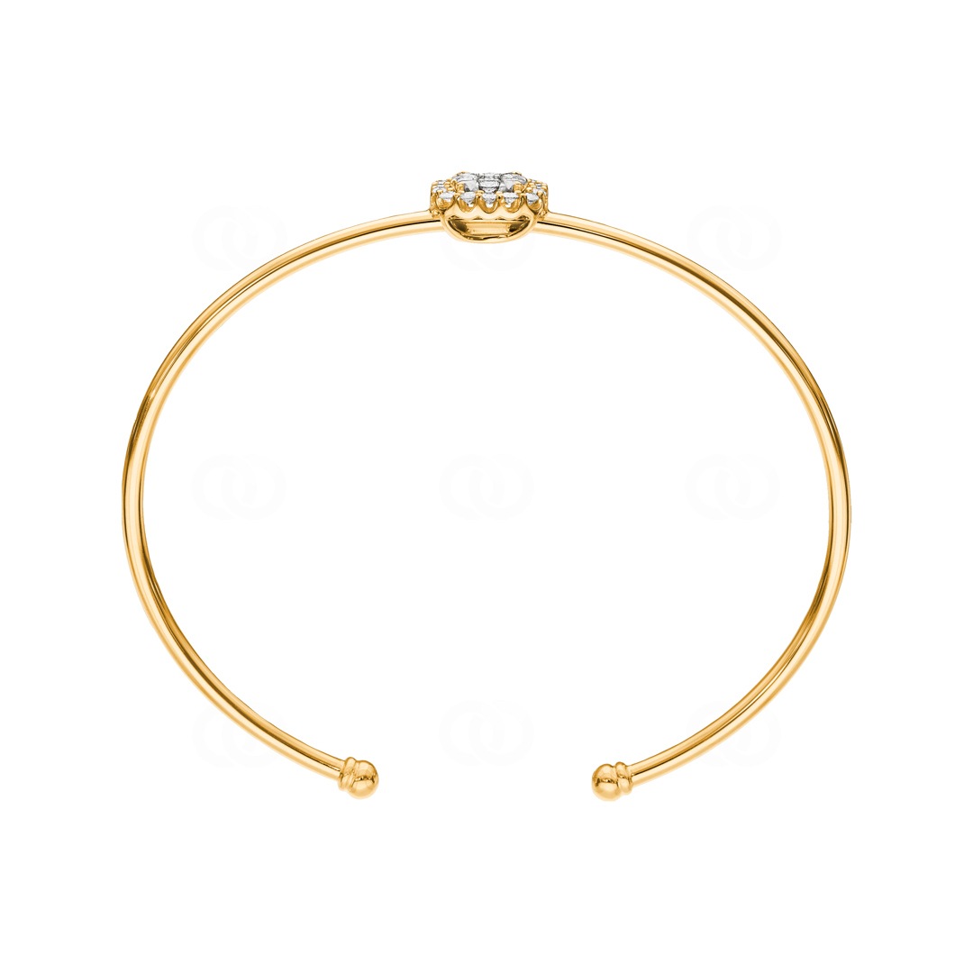 0.50 Karat Diamantarmreif offen 750/18 K Gelbgold