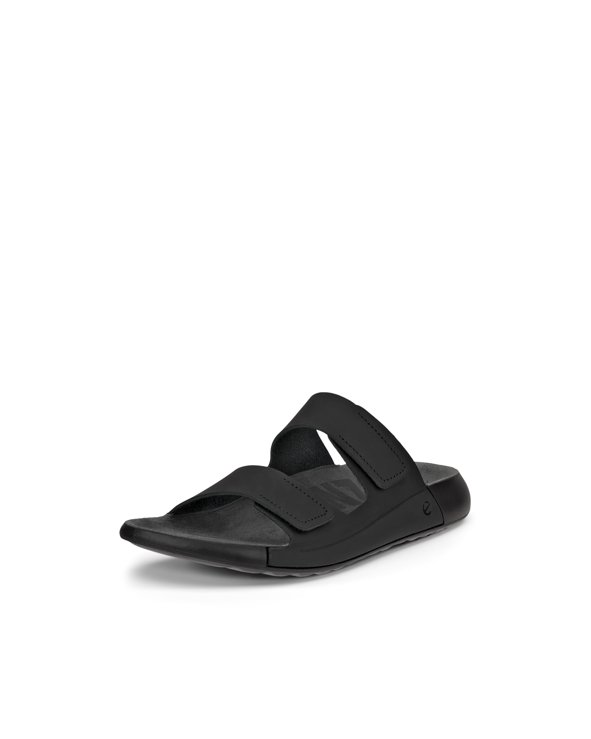 ECCO COZMO W Damen Ledersandale mit zwei Riemen Schwarz