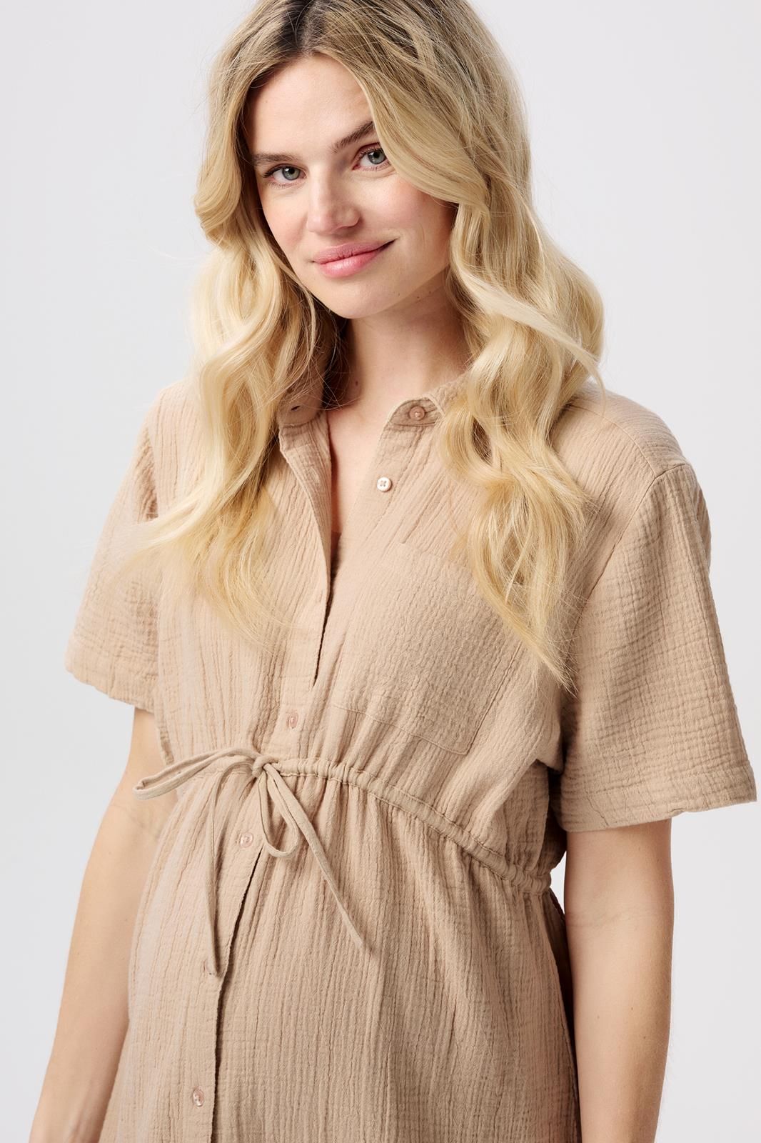 Noppies Maternity Jurk met voedingsfunctie Jamaira - White Pepper