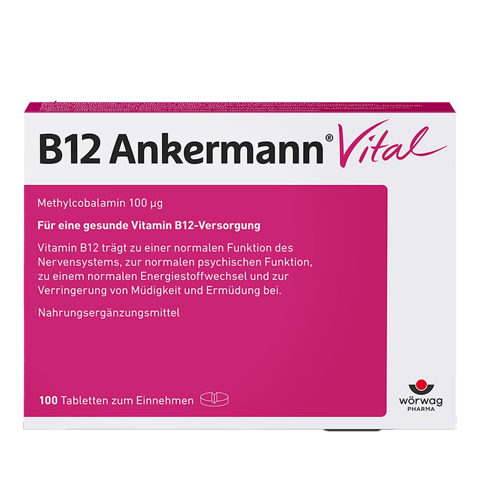 B12 Ankermann Vital vegane Vitamin B12 Tabletten zur Nahrungsergänzung
