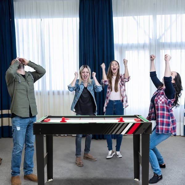 4 i 1 multi-spill bord med bordfotball og biljard biljard og air hockey og bordtennis arkadespillsett