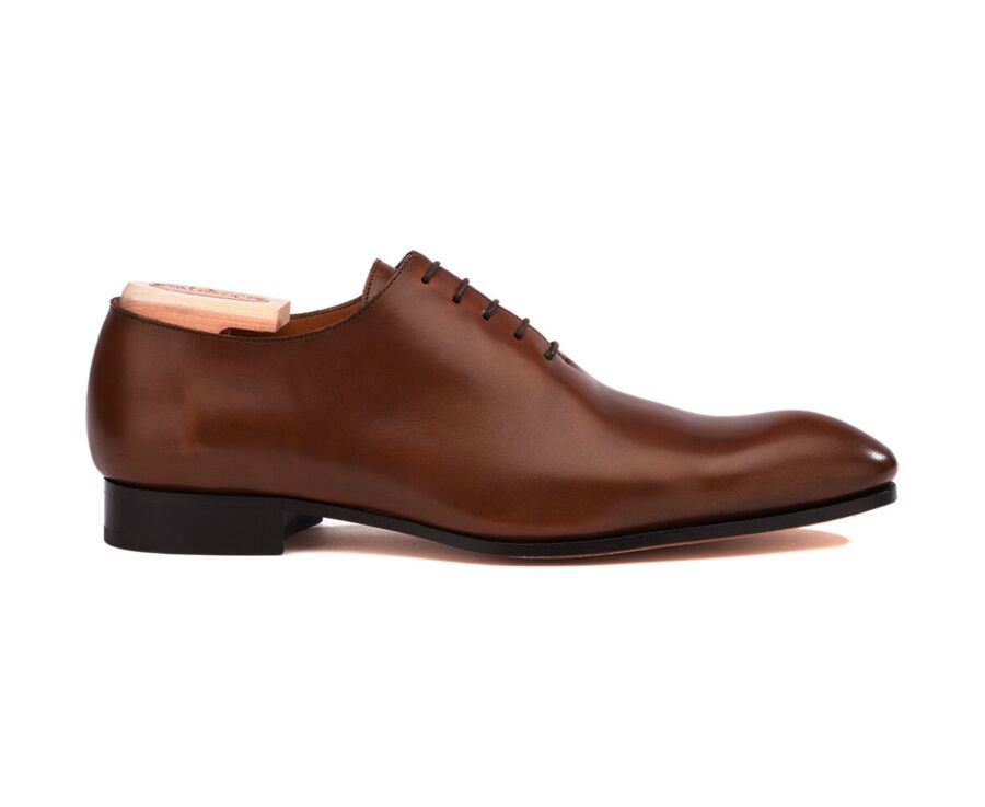 Richelieu homme Châtaigne semelle cuir - TIZZANO