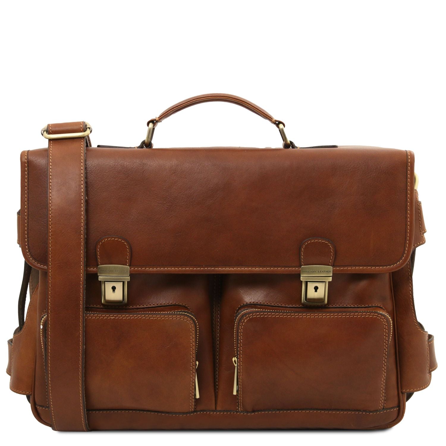 TL142069 – Ventimiglia – leren multi compartment TL SMART Aktetas with front pockets