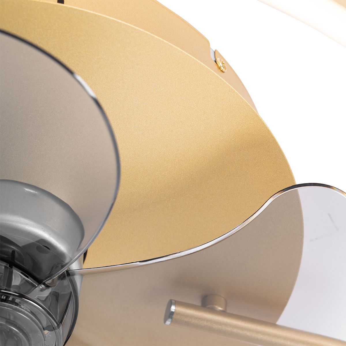 Plafondventilator messing 50cm incl. LED dimbaar met afstandsbediening - Maddy