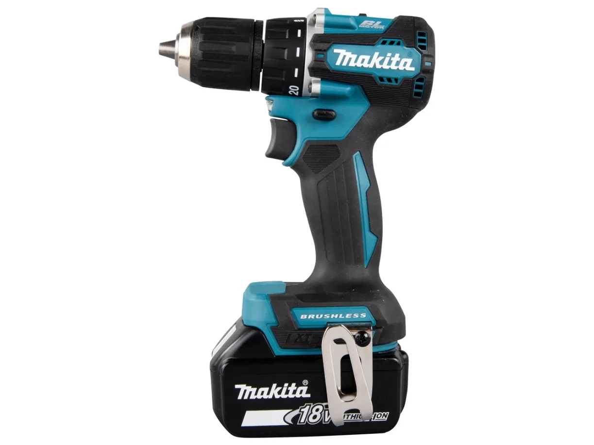 Makita DDF487RFE3 - Bor/driver - ledningfri - 2-hastigheders - nøgleløs borepatron 13 mm - 40 N·m - 3 batterier - 18 V
