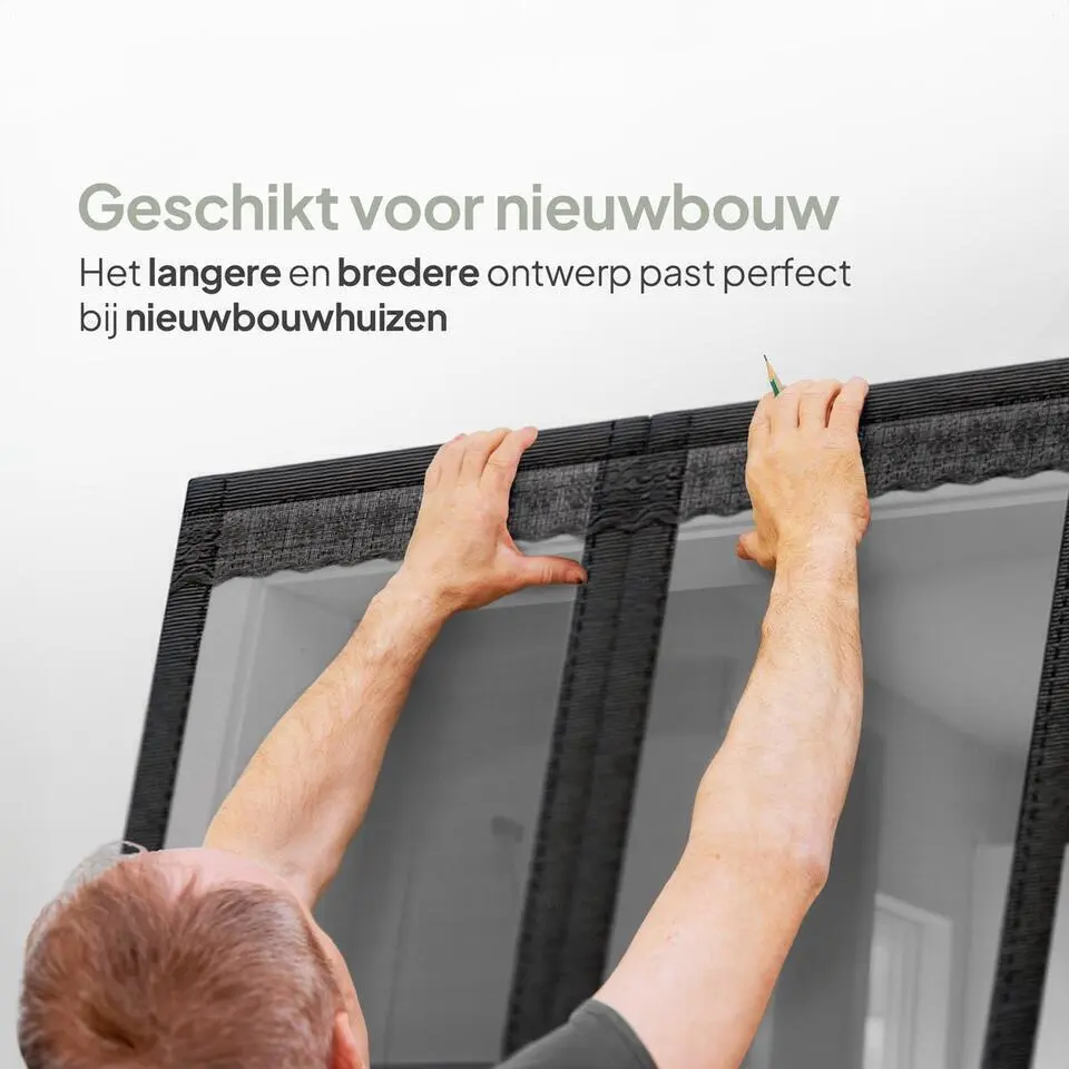 O'DADDY Deurgordijn Deluxe FIBER - Magnetisch Vliegengordijn 100x210 Zwart