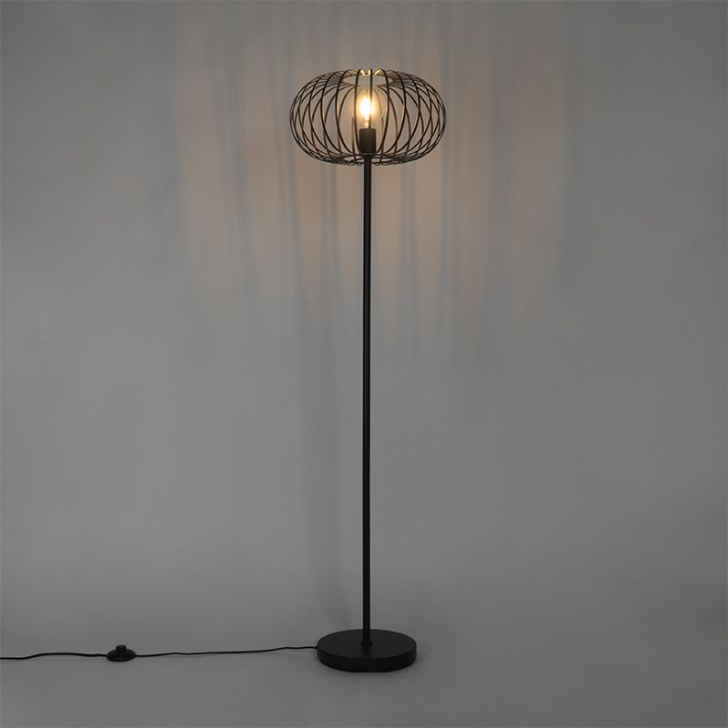 Design vloerlamp zwart draad - Johanna