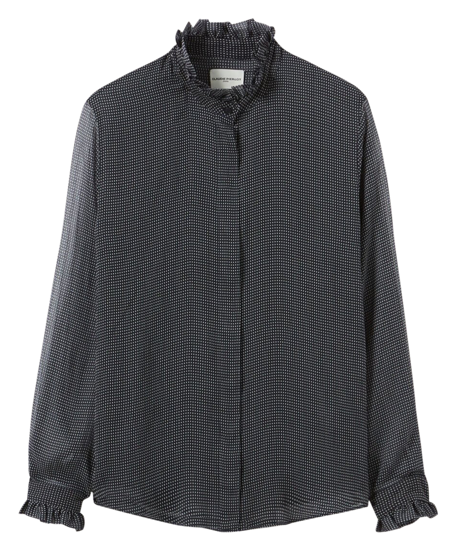 Chemise fluide à petits carreaux | Bleu