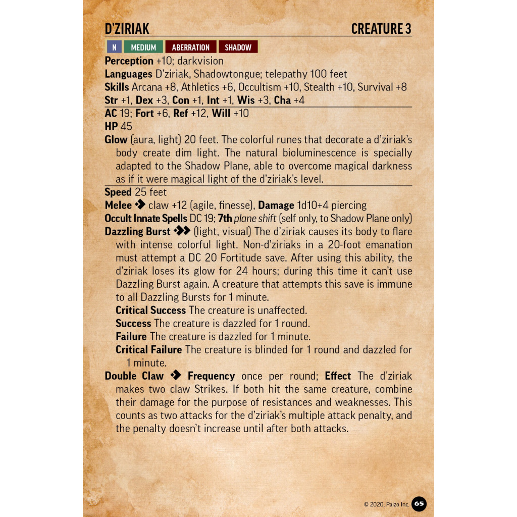 Pathfinder Second Edition - Bestiary 2 Battle Cards
