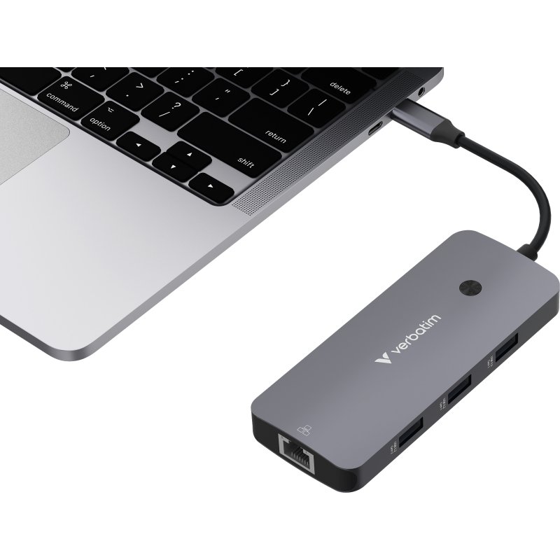 Verbatim CMH-09 USB Type-C 10000 Mbit/s Argent