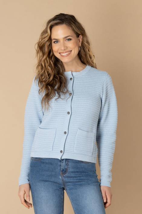 Ivy Beau blauwe dames vest