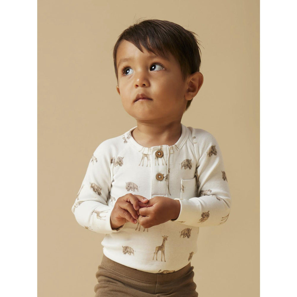 Køb Lil'Atelier Coconut Milk Animals African Nbmgayo Elm Ls Slim Body Lil Noos