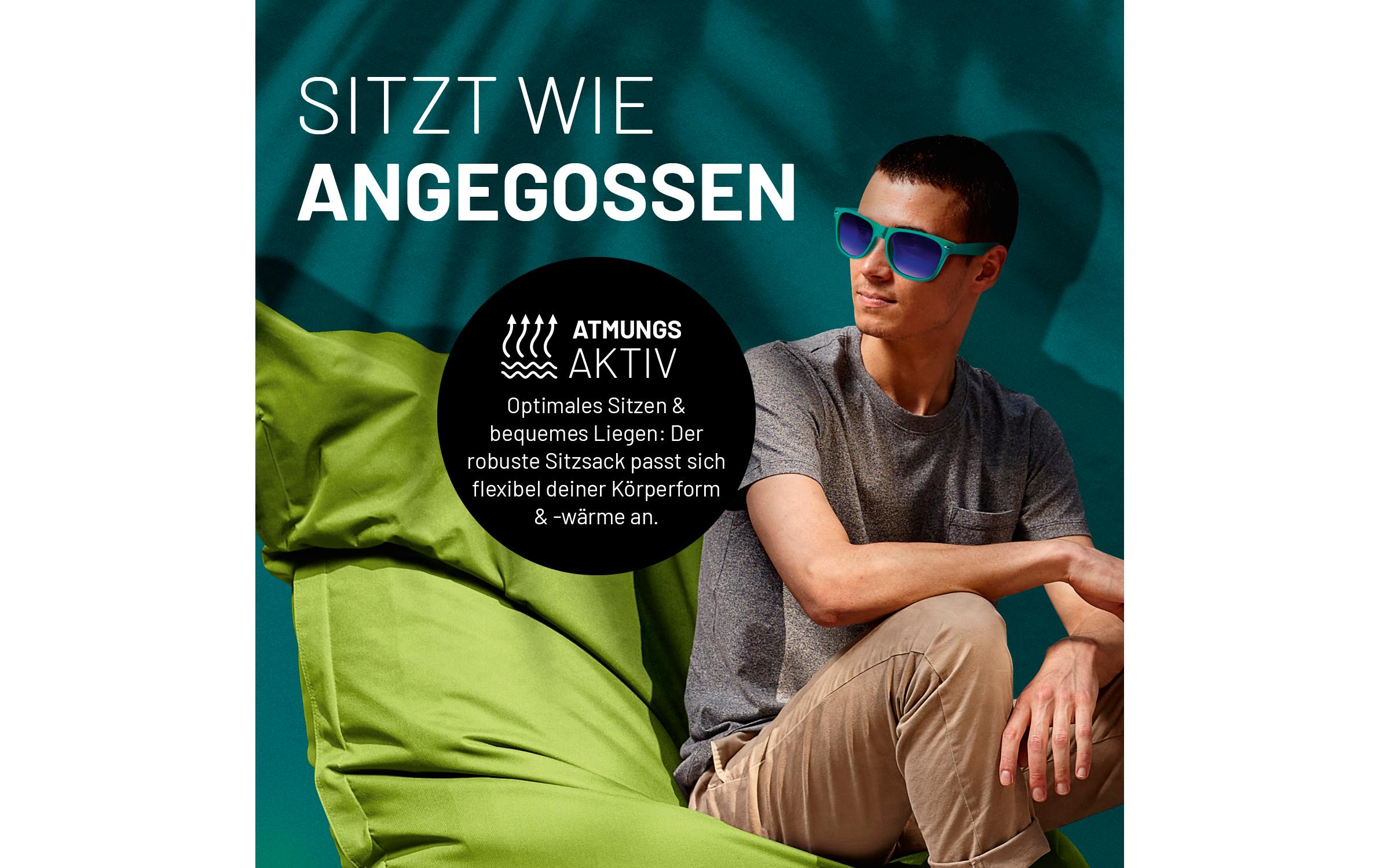 Sitzsack Comfort 380 L, Grün<br>Sitzsack für innen und aussen