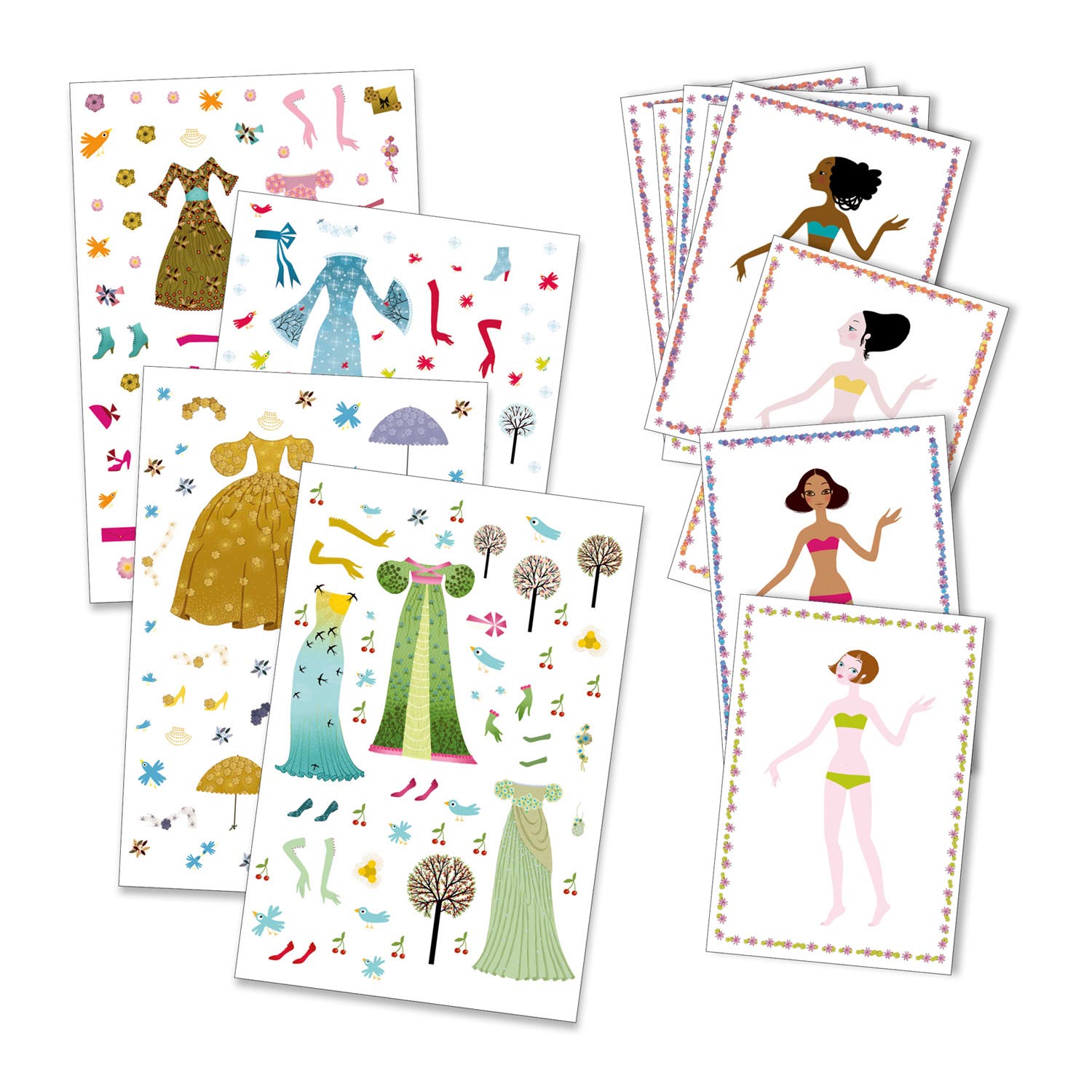 Djeco Aankleed Jurken met Herbruikbare Stickers