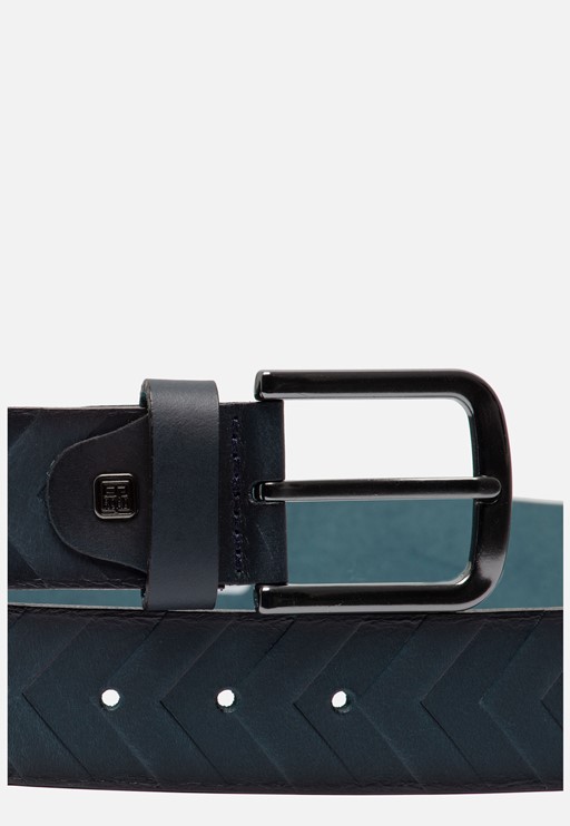 Ziengs Riem blauw Leer