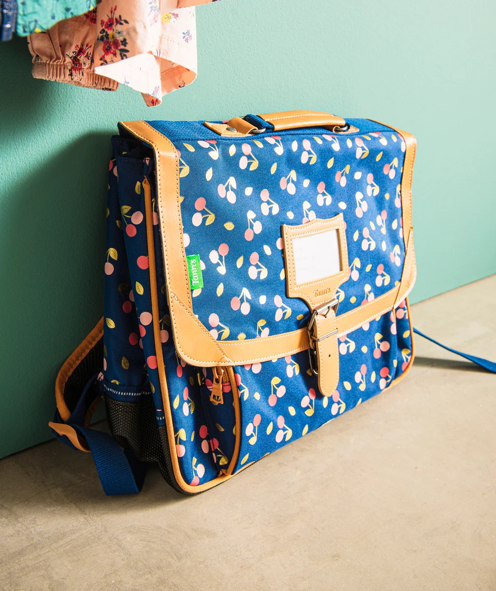 TANN'SLE CARTABLE ALEXA BLEU IMPRIMÉ CERISES