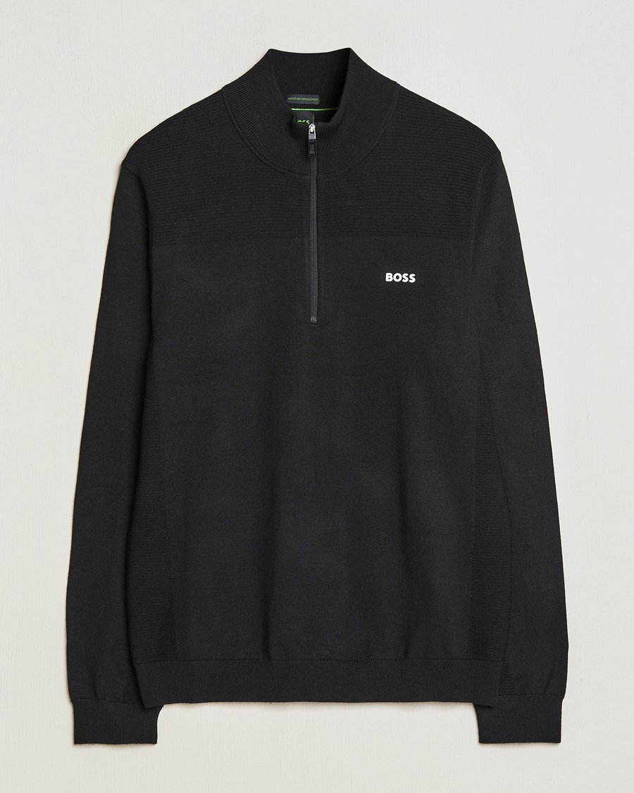 BOSS GREEN Momentum Knitted Half Zip Black