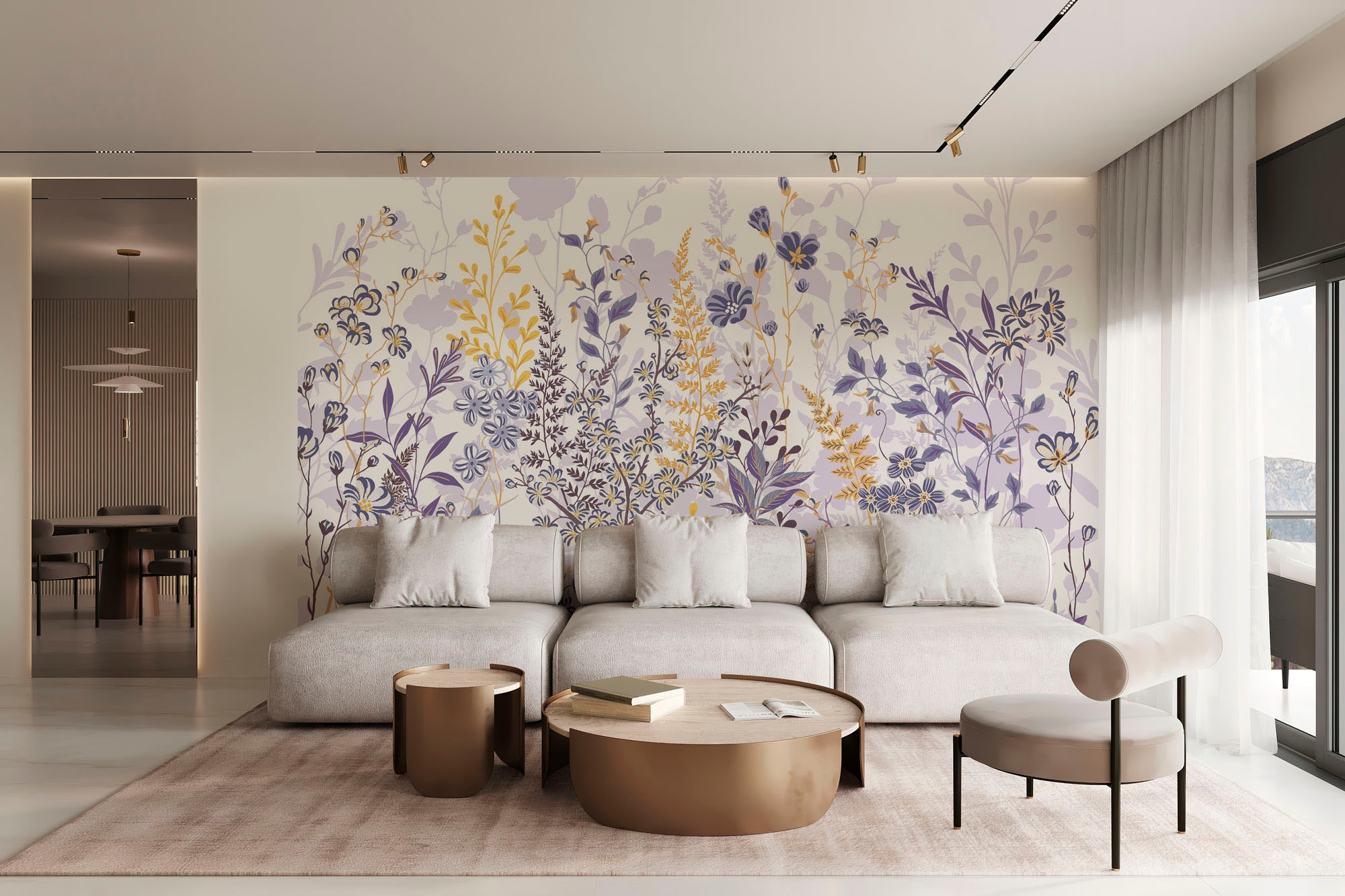 Komar Fototapete »Digitaldruck Vlies -  Bloomique - Grösse 400 x 250 cm« bedruckt glatt Wohnzimmer, Schlafzimmer