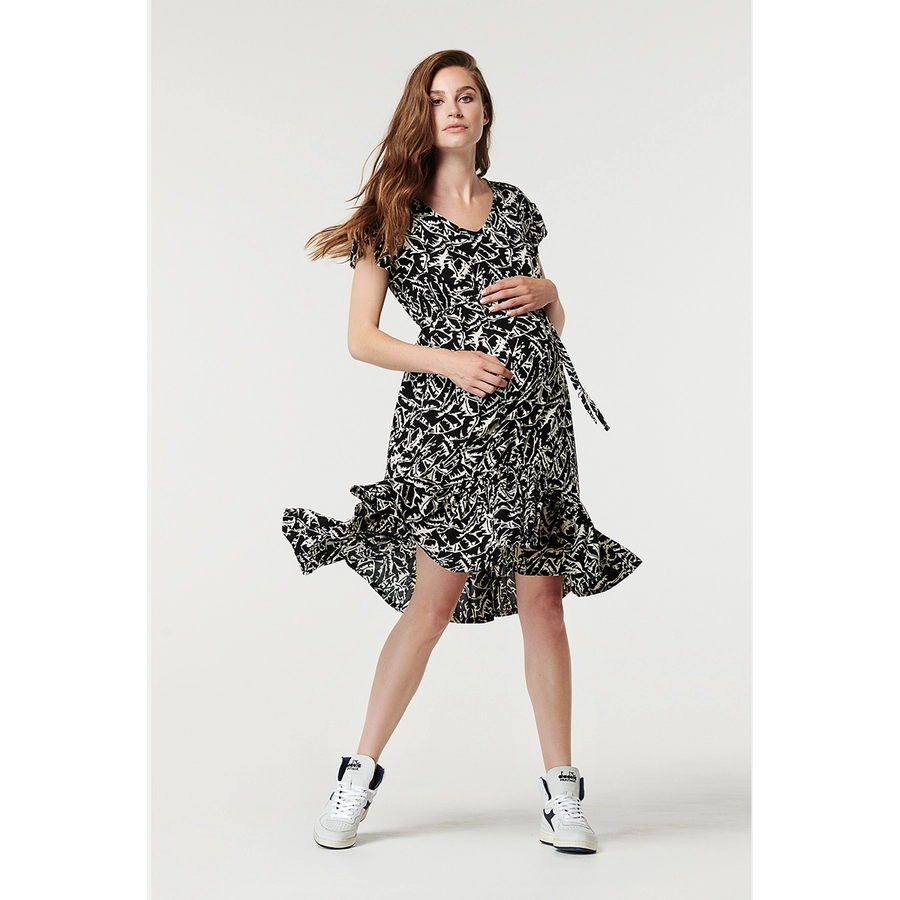 SUPERMOM Kleid Leaf Black