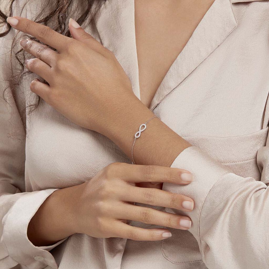 Bracelet Veda Argent Blanc Oxyde De Zirconium