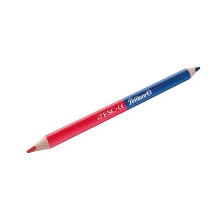 Pelikan 2-Farb Buntstift FSC100% dreikant Rot & Blau, dick