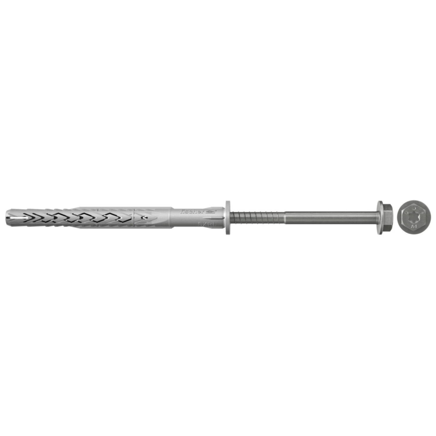 Fischer SXRL 10 x 60 FUS A4 Constructie/kozijnpluggen - T40/SW13 - zeskant schroef - RVS A4 (50st)